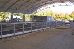 The Headwaters Park Ice Rink set up