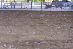 The Headwaters Park Ice Rink set up