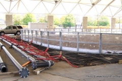 The Headwaters Park Ice Rink set up