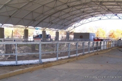 The Headwaters Park Ice Rink set up