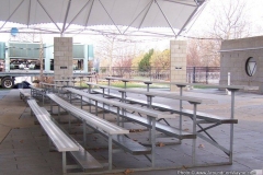 The Headwaters Park Ice Rink set up