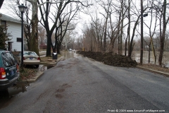 The clay levee along Thieme Drive