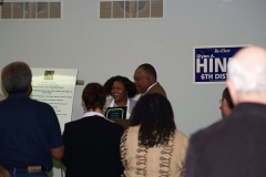 Hines presents an award