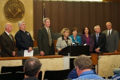 Local and State officials at the H1N1 press conference