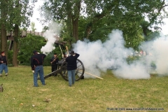 Firing the reproduction 19th century cannon