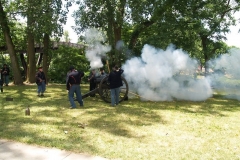 Firing the reproduction 19th century cannon