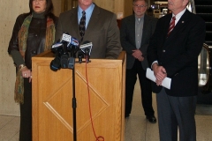 AC Commissioners Linda Bloom and Nelson Peters, AC Council member Larry Brown and Mayor Tom Henry