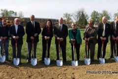 Dignitaries prepare to break ground