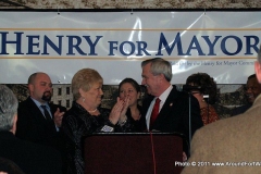 City Clerk Sandy Kennedy and Mayor Tom Henry