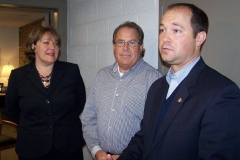 Paula Hughes, Bob Schenkel and Congressman Stutzman