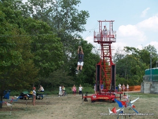 2012/07/15: Zip lining at the Three Rivers Festival Midway