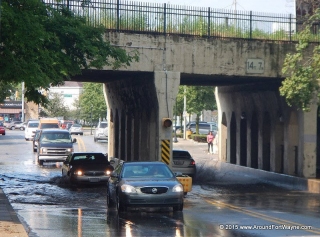 2015/08/10: Broadway underpass flooded