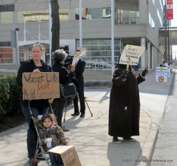 Protesting a demolition