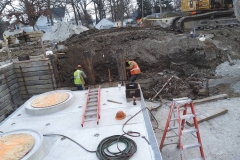 Waldron Circle drop shaft construction
