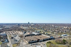 The former Tokheim plant with downtown in the background