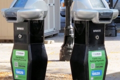 Parking meters in downtown Fort Wayne