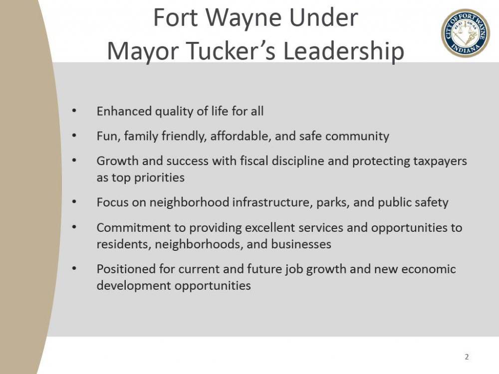 2025 Fort Wayne Civil City Budget slide presentation - slide 2