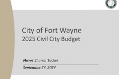 2025 Fort Wayne Civil City Budget slide presentation - slide 1