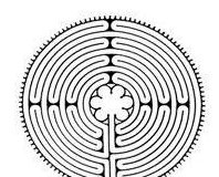 Drawing of a Chartres Style Labyrinth