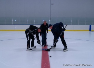 First faceoff at Canlan