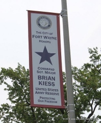 Blue Star Banner for Sgt. Major Brian Kiess