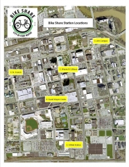 Fort Wayne Bike Share program map