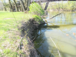 Riverbank erosion