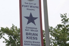 Blue Star Banner for Sgt. Major Brian Kiess