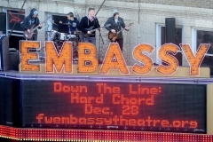 Built for Blame on the marquee of the Embassy Theatre