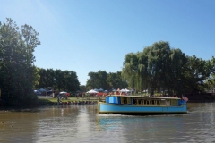 Canal Boat coming to Fort Wayne