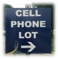 Cell phone lot sign