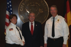 Amy Biggs, Mayor Tom Henry, Pete Kelly