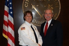 Chief Amy Biggs and Mayor Tom Henry