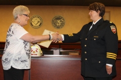 2012/07/02: City Clerk Sandy Kennedy and Fire Chief Amy Biggs