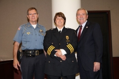 2012/07/02: Police Chief Rusty York, Fire Chief Amy Biggs and Mayor Tom Henry