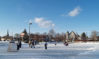 Ice Skating at the Ivan Lebamoff Reservoir Pond