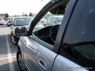 Infant inside vehicle