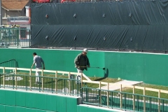 2009/04/11: Painting the centerfield wall