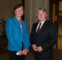 Indiana Attorney General Greg Zoeller and Therese Brown
