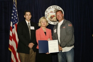 Russ Garriot, Lt. Governor Becky Skillman and Blaine Stuckey