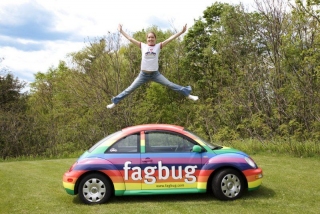 Erin Davies and her “fagbug”