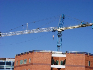 Construction crane at Lutheran Hospital