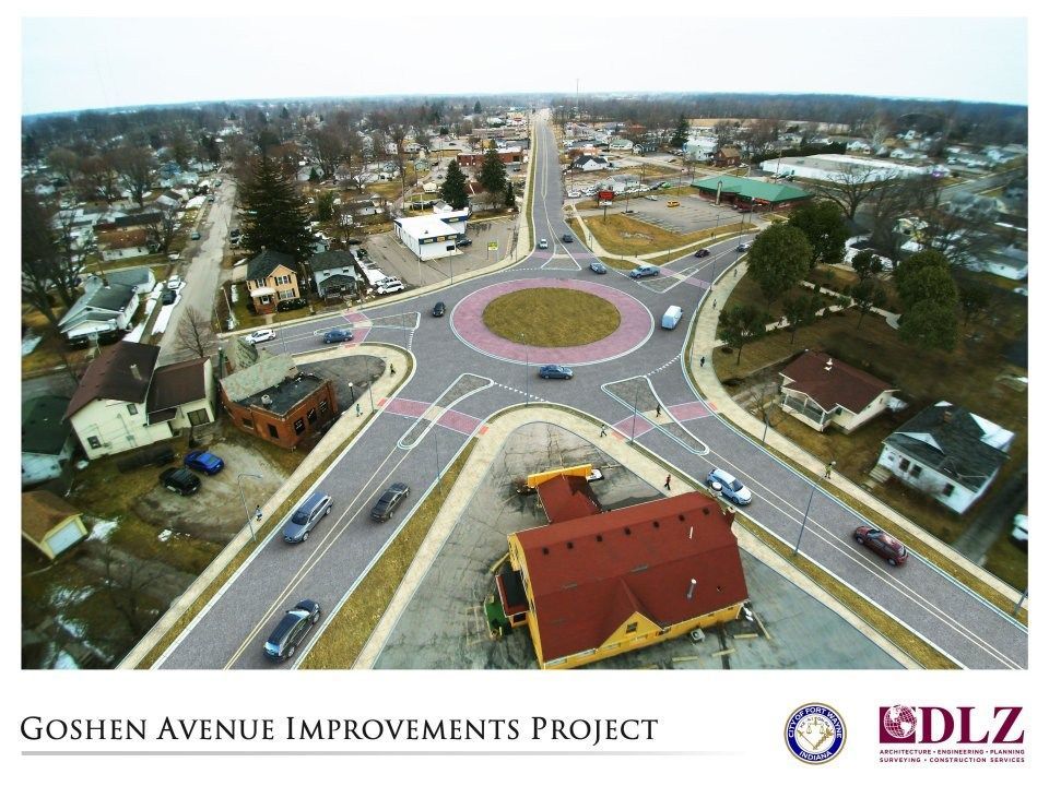 Goshen Avenue Roundabout rendering