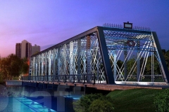 Historic Wells Street Bridge rendering