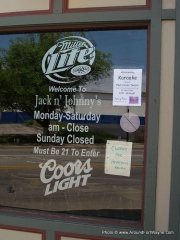 Jack & Johnny's closed sign