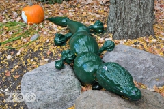 Alligator animal sculpture