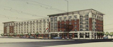 Newest rendering unveiled for the Courtyard by Marriott Hotel, part of Harrison Square