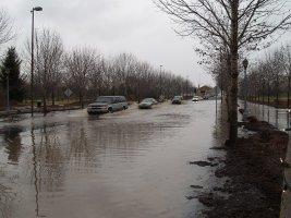 Clinton Street during the March flooding