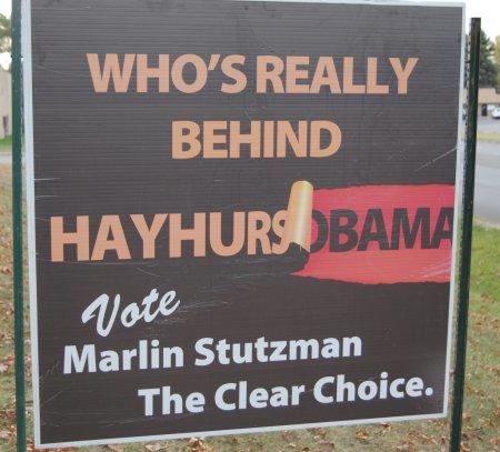 Courtesy photo of the questionable campaign sign.