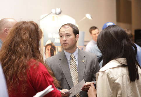 Congressman Stutzman at yesterday's job fair. Courtesy image.